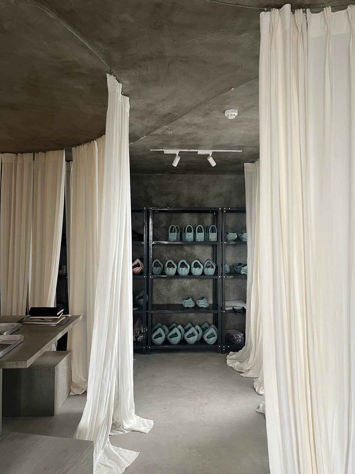 silk curtains and the material library